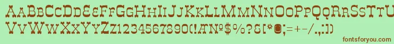 ItalyA Font – Brown Fonts on Green Background