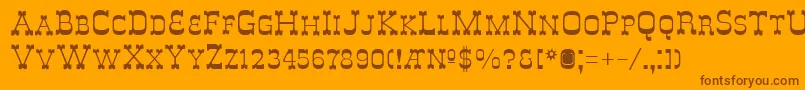 ItalyA Font – Brown Fonts on Orange Background