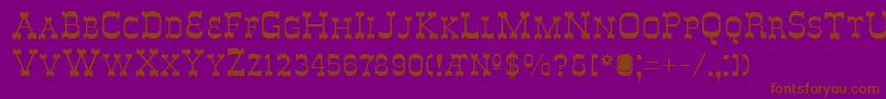 ItalyA Font – Brown Fonts on Purple Background