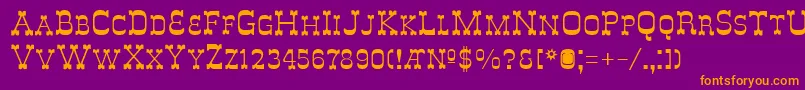 ItalyA Font – Orange Fonts on Purple Background