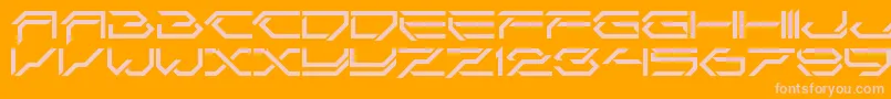Czcionka CorruptorCleanLdr – różowe czcionki na pomarańczowym tle