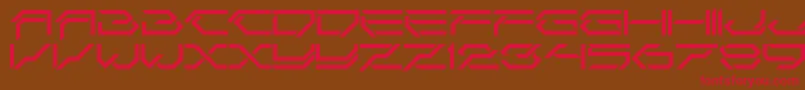 CorruptorCleanLdr-fontti – punaiset fontit ruskealla taustalla