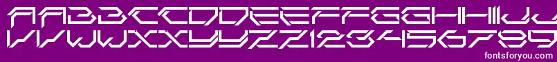 フォントCorruptorCleanLdr – 紫の背景に白い文字