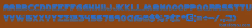 United Font – Blue Fonts on Brown Background