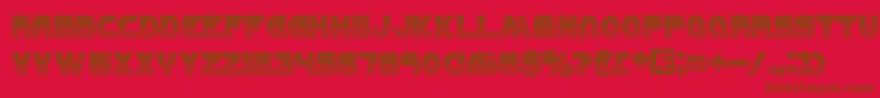 United-Schriftart – Braune Schriften auf rotem Hintergrund