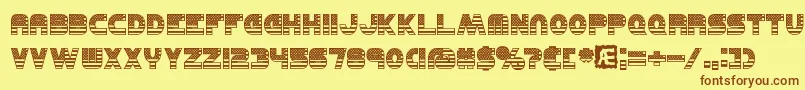 United Font – Brown Fonts on Yellow Background
