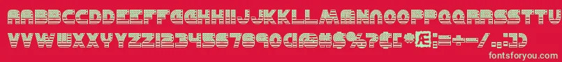 フォントUnited – 赤い背景に緑の文字