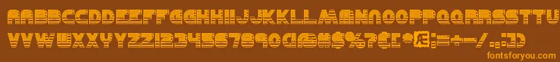 United Font – Orange Fonts on Brown Background