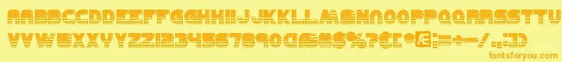 More about United Font United Font – Orange Fonts on Yellow Background