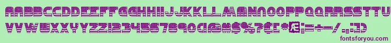 United Font – Purple Fonts on Green Background