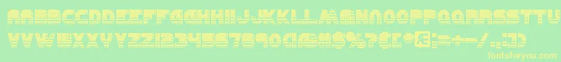 United Font – Yellow Fonts on Green Background