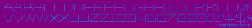 フォントPlayer1up3D – 紫色の背景に青い文字