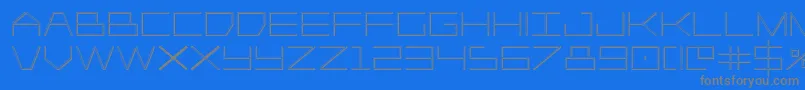 Player1up3D Font – Gray Fonts on Blue Background