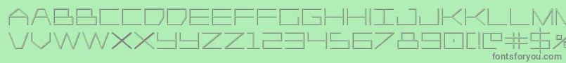 Player1up3D Font – Gray Fonts on Green Background