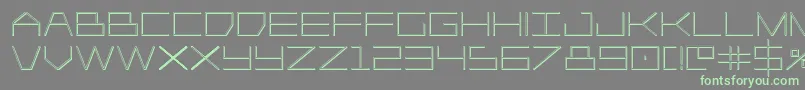 Player1up3D-fontti – vihreät fontit harmaalla taustalla