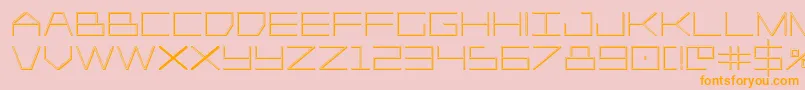 Player1up3D Font – Orange Fonts on Pink Background