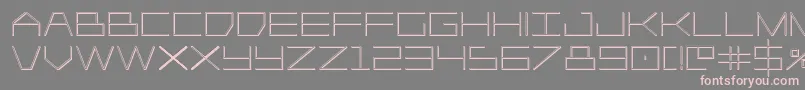 Czcionka Player1up3D – różowe czcionki na szarym tle