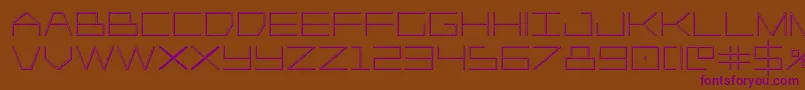 Player1up3D-Schriftart – Violette Schriften auf braunem Hintergrund