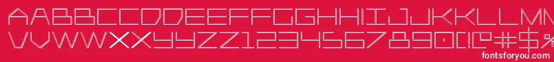 フォントPlayer1up3D – 赤い背景に白い文字