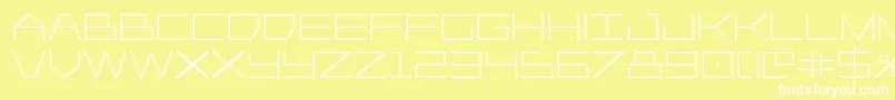 Шрифт Player1up3D – белые шрифты на жёлтом фоне