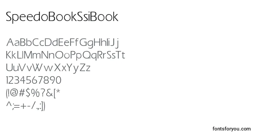 Schriftart SpeedoBookSsiBook – Alphabet, Zahlen, spezielle Symbole