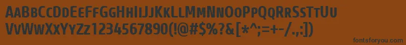 CoreSansMSc67CnBold Font – Black Fonts on Brown Background