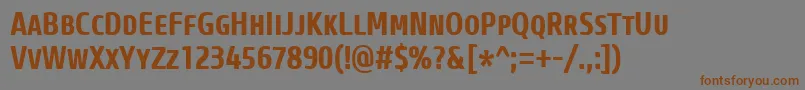 CoreSansMSc67CnBold Font – Brown Fonts on Gray Background