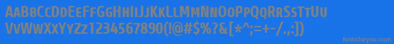 CoreSansMSc67CnBold Font – Gray Fonts on Blue Background