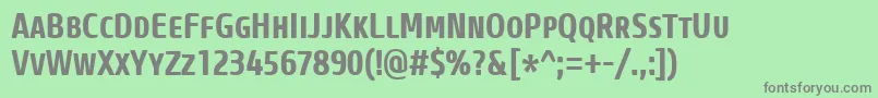 CoreSansMSc67CnBold Font – Gray Fonts on Green Background