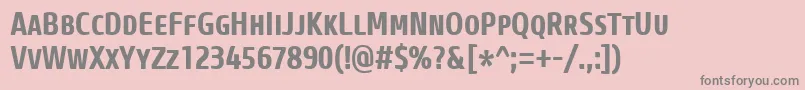 CoreSansMSc67CnBold Font – Gray Fonts on Pink Background