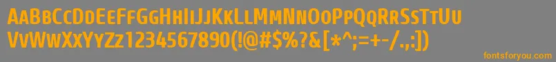 CoreSansMSc67CnBold Font – Orange Fonts on Gray Background