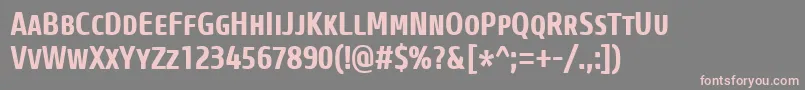 CoreSansMSc67CnBold Font – Pink Fonts on Gray Background