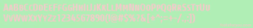CoreSansMSc67CnBold Font – Pink Fonts on Green Background