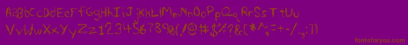 Sharkscribble Font – Brown Fonts on Purple Background