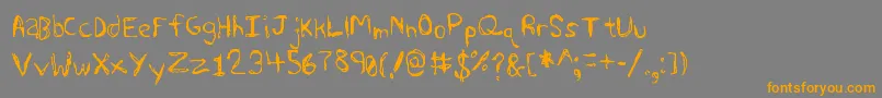 Шрифт Sharkscribble – оранжевые шрифты на сером фоне
