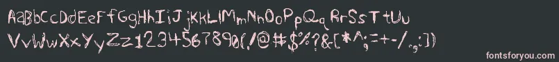 Sharkscribble Font – Pink Fonts on Black Background