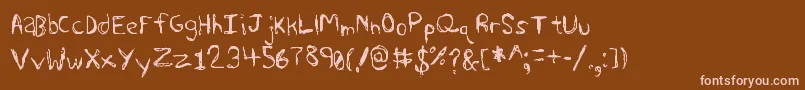 Sharkscribble Font – Pink Fonts on Brown Background