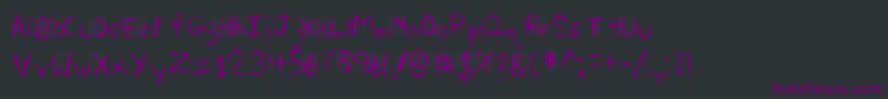 Sharkscribble Font – Purple Fonts on Black Background