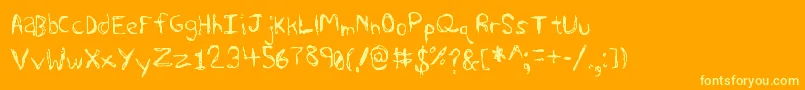 Sharkscribble Font – Yellow Fonts on Orange Background