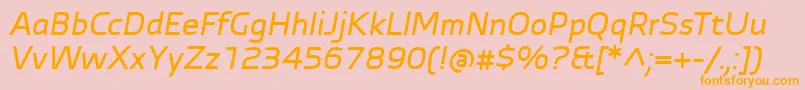 AutobahnProMediumItalic Font – Orange Fonts on Pink Background