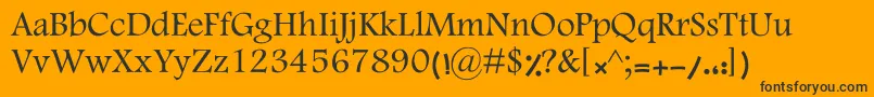 MotkenKHoma Font – Black Fonts on Orange Background