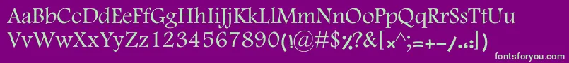 MotkenKHoma Font – Green Fonts on Purple Background