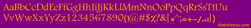 MotkenKHoma Font – Orange Fonts on Purple Background