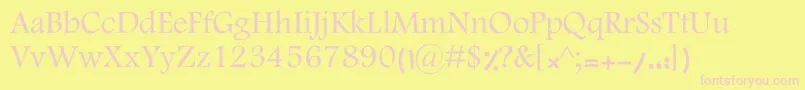 MotkenKHoma Font – Pink Fonts on Yellow Background