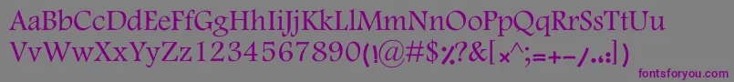 MotkenKHoma Font – Purple Fonts on Gray Background