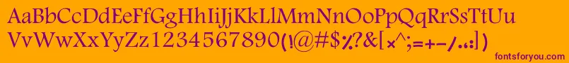 MotkenKHoma Font – Purple Fonts on Orange Background