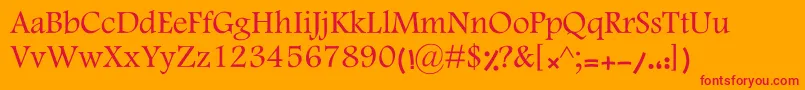 MotkenKHoma Font – Red Fonts on Orange Background