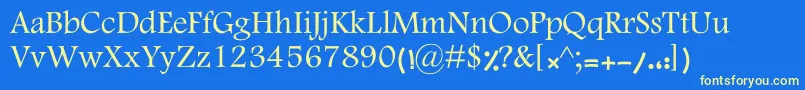 MotkenKHoma Font – Yellow Fonts on Blue Background