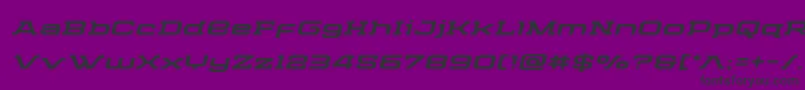 Fonte Cydoniacenturyexpandital – fontes pretas em um fundo violeta