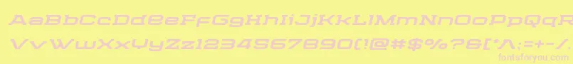Cydoniacenturyexpandital-Schriftart – Rosa Schriften auf gelbem Hintergrund